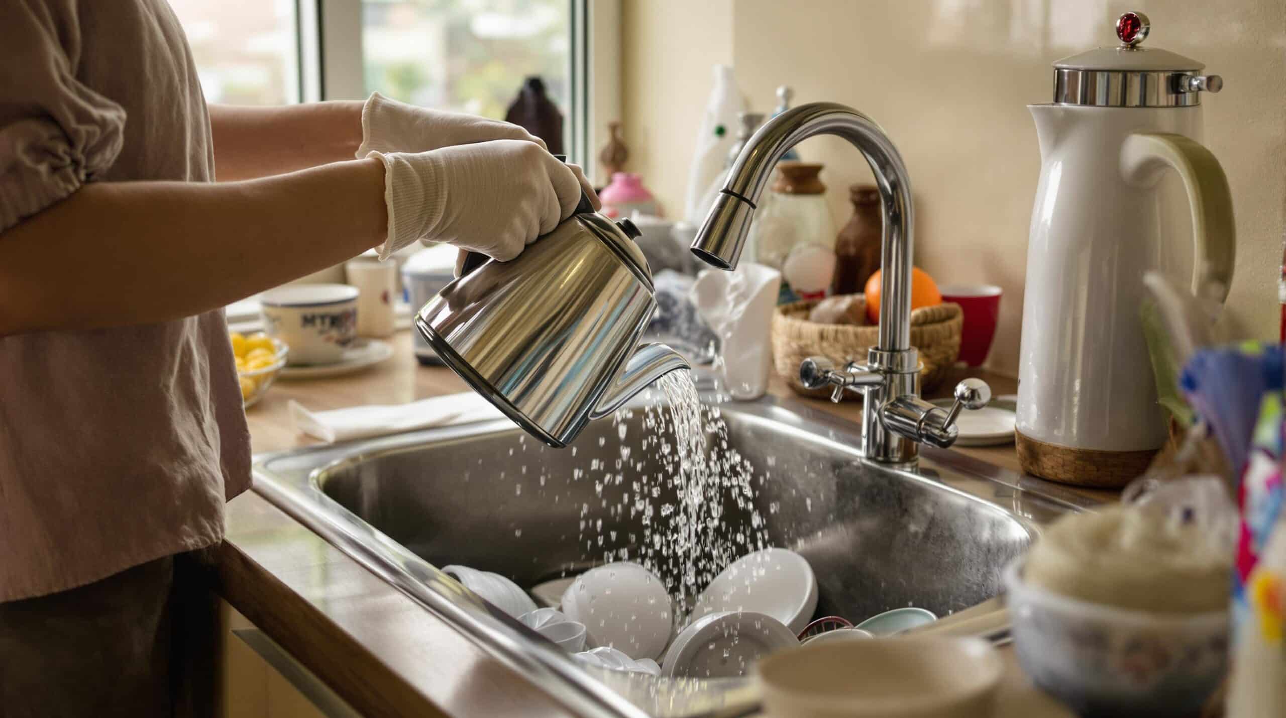 L’astuce naturelle qui dépasse le bicarbonate pour déboucher son évier