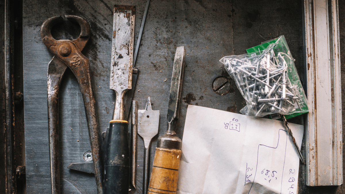 Des objets rouillés