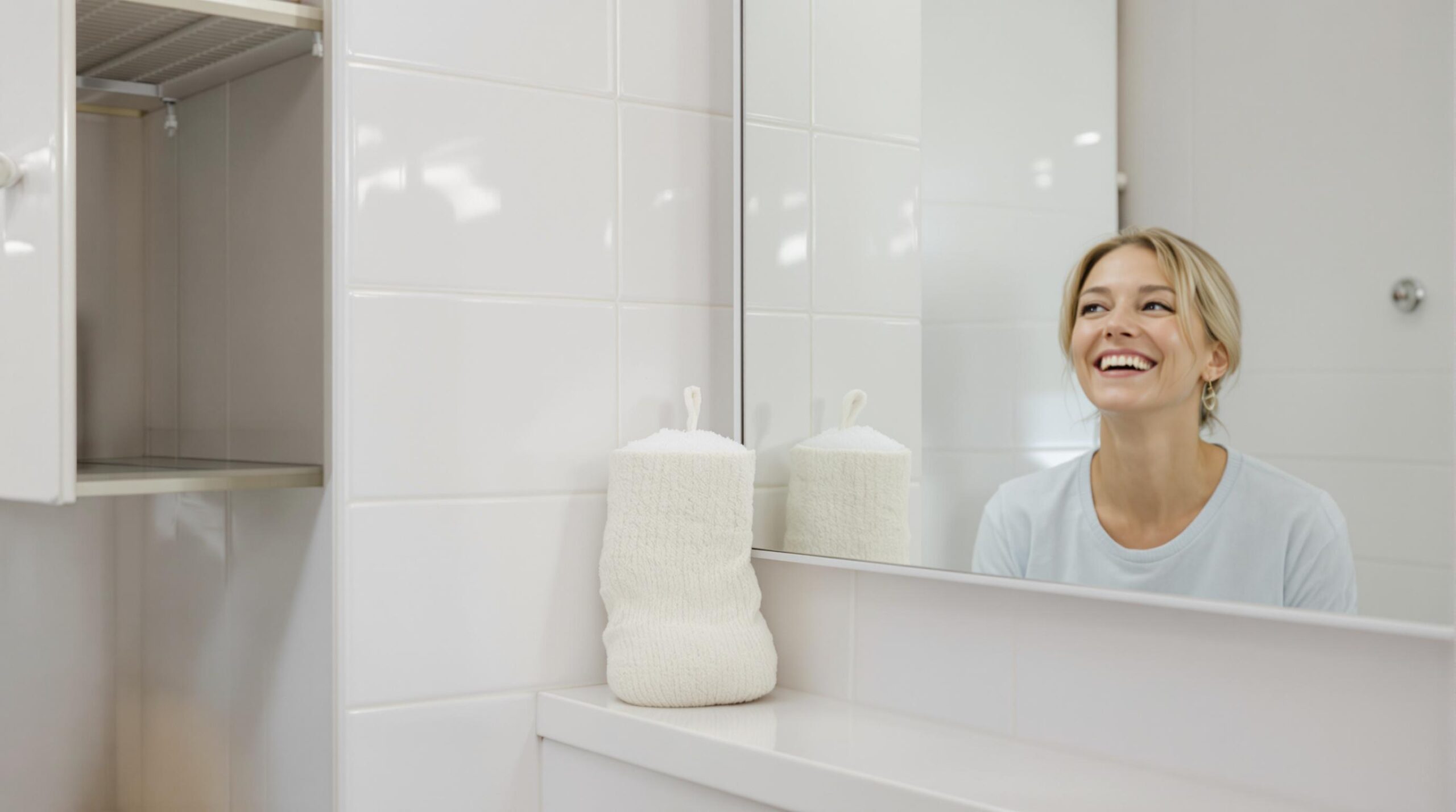 L’astuce chaussette qui chasse l’humidité de la salle de bain