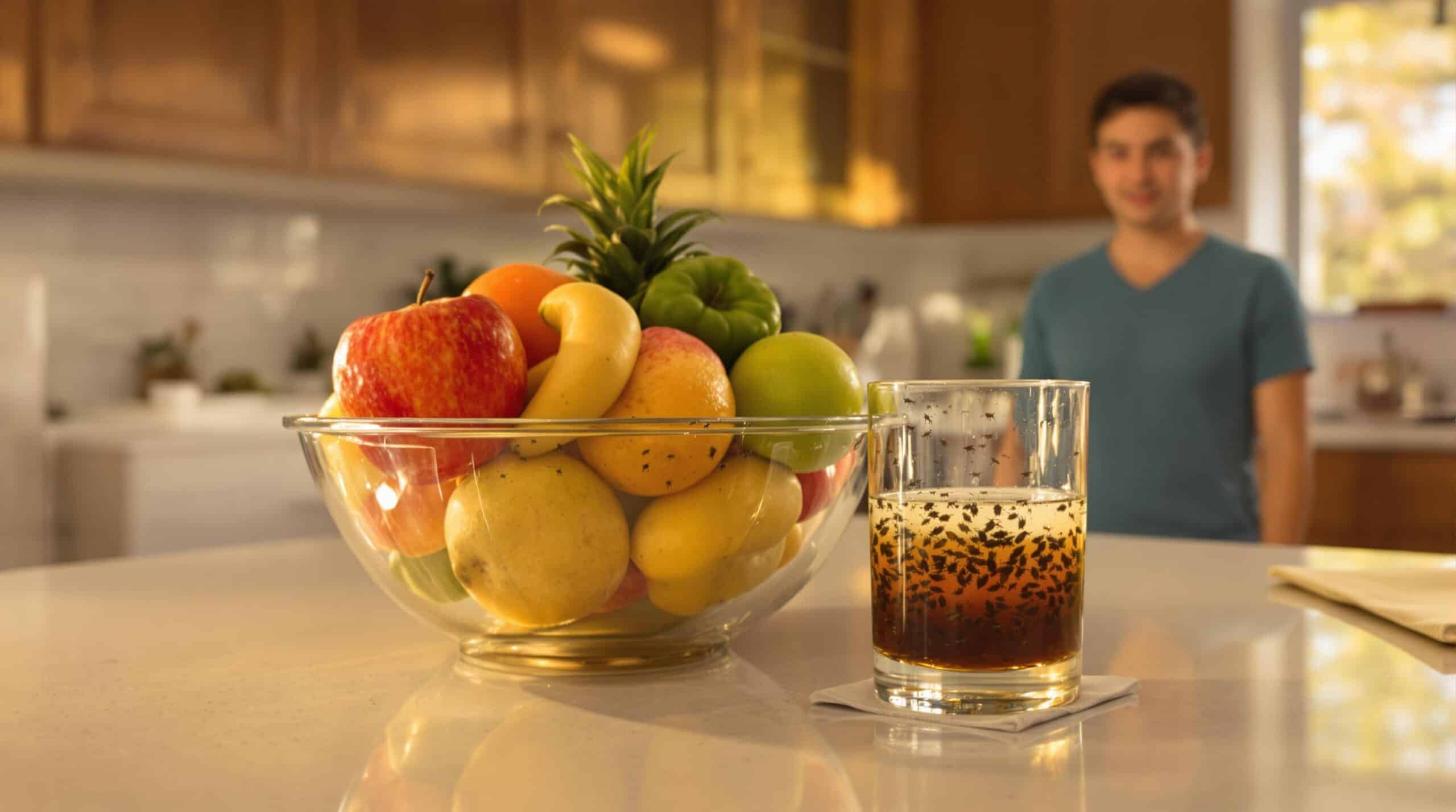 Comment un simple verre a chassé tous les moucherons de ma cuisine