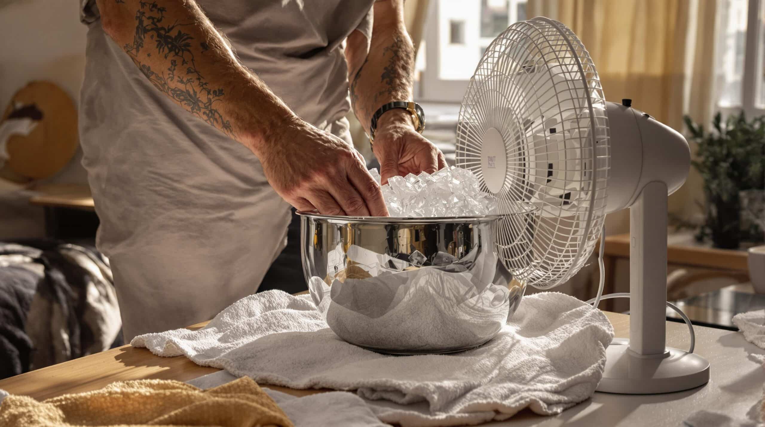 L’astuce glaçons rafraîchit la chambre en été