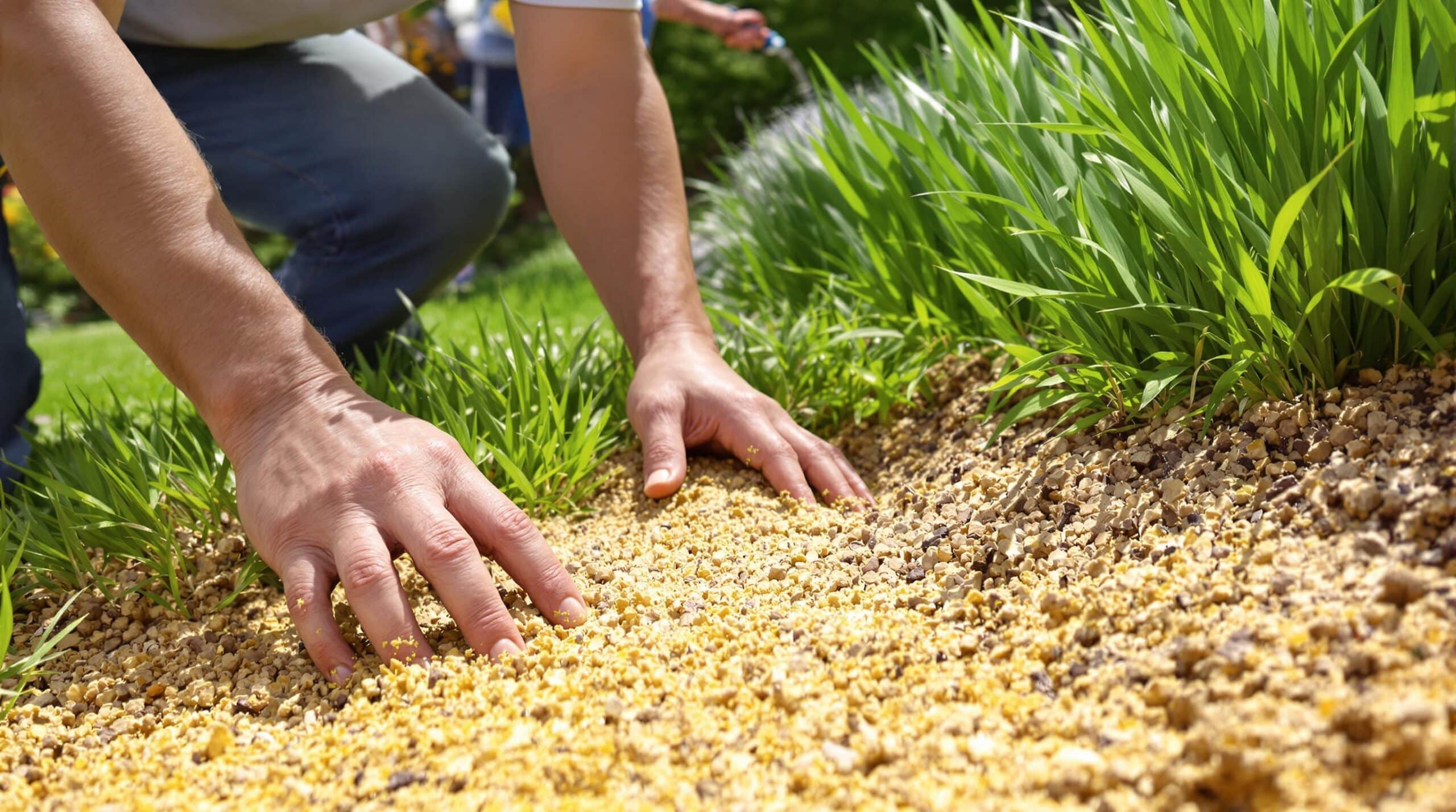 Compost et sable vont raviver votre gazon en seulement 15 jours
