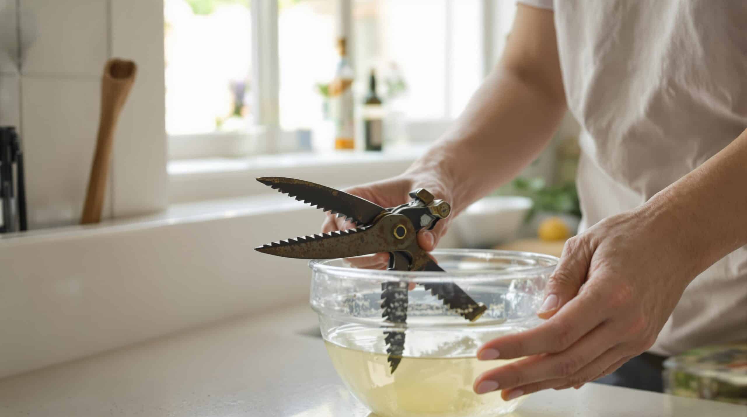 Le vinaigre blanc sauve les outils rouillés