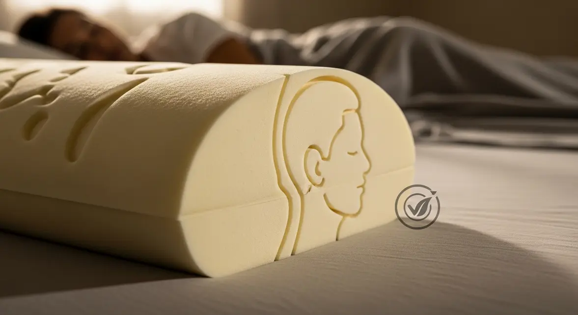 Oreiller mémoire de forme coupe mousse viscoélastique confort santé