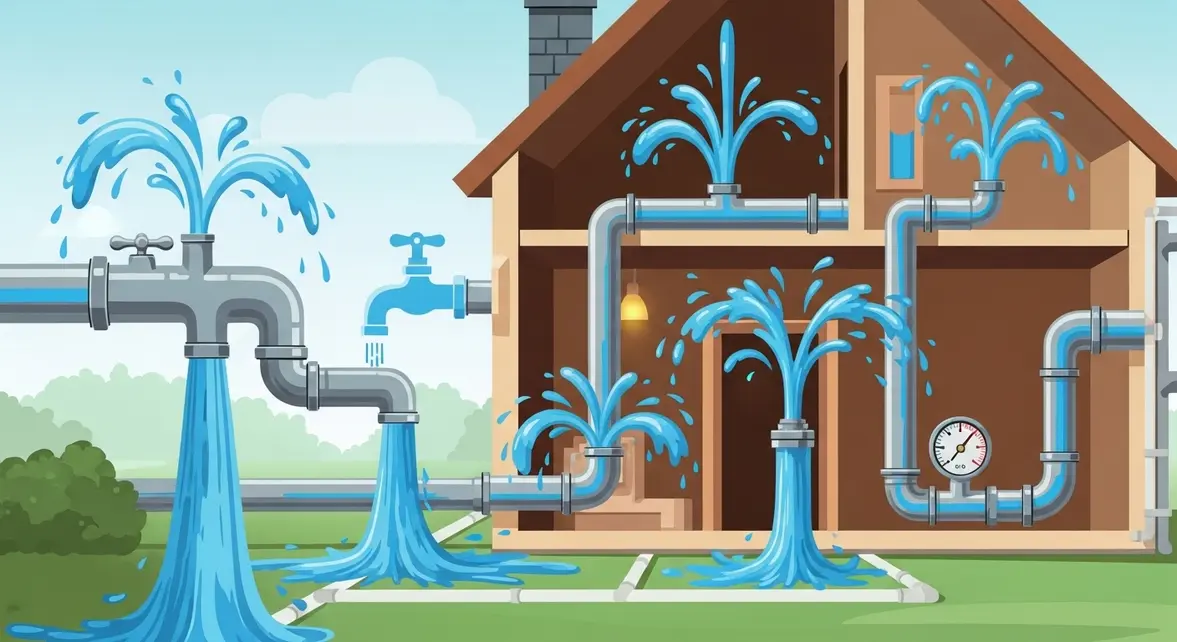 pression d'eau maison canalisation manometre