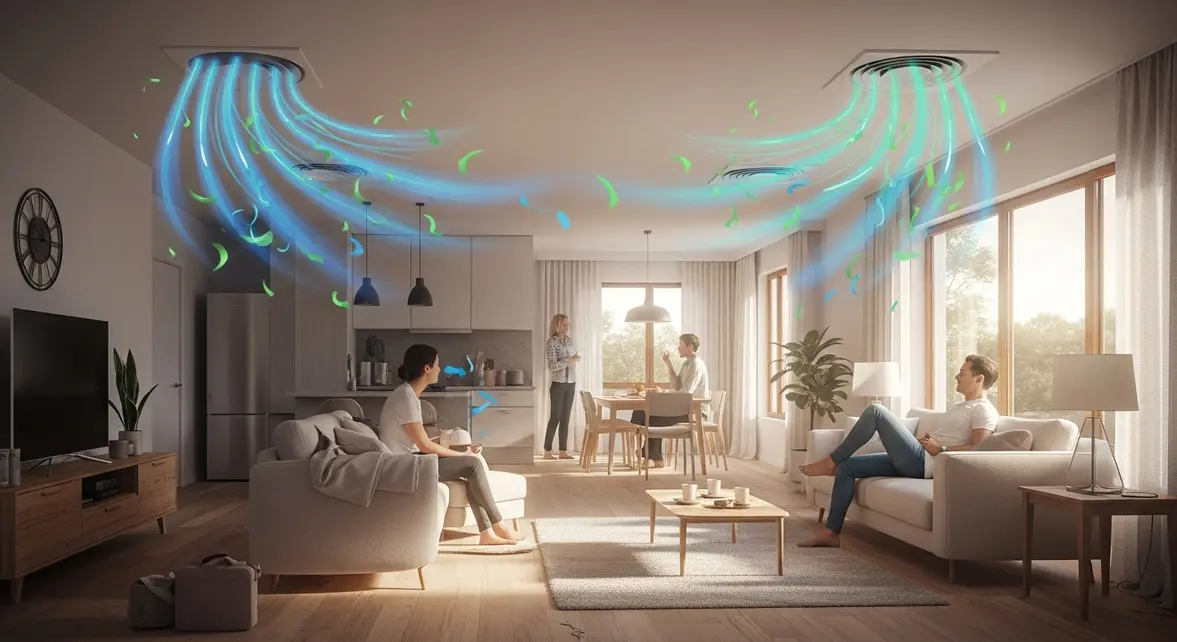 interieur maison lumineux vmc flux air
