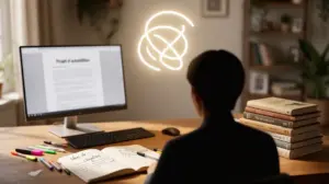 bureau moderne autoedition auteur lumière créativité