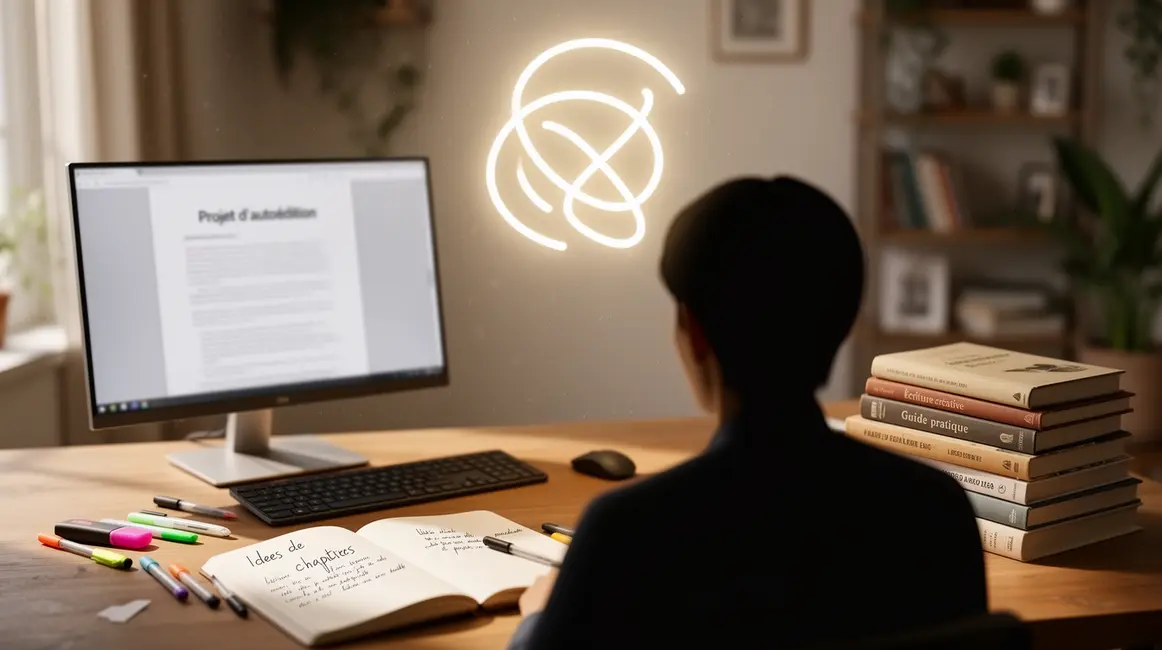 bureau moderne autoedition auteur lumière créativité