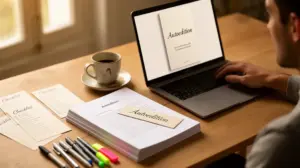 bureau autoedition checklist manuscrit ordinateur