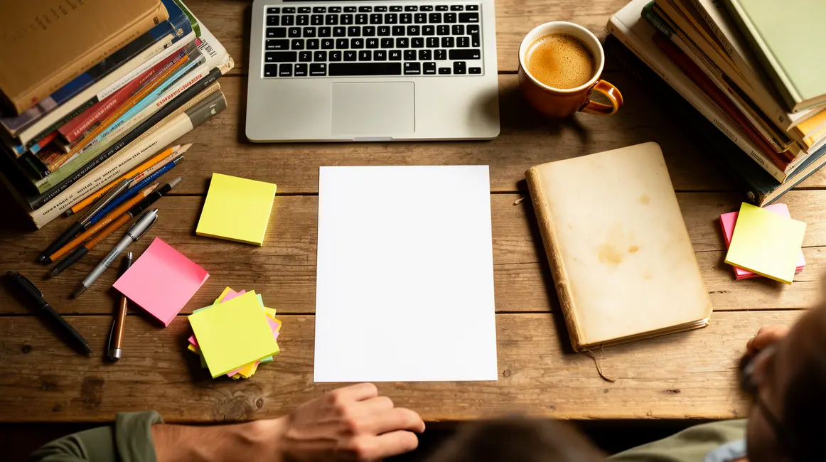 autoedition petit budget table travail ordinateur livres