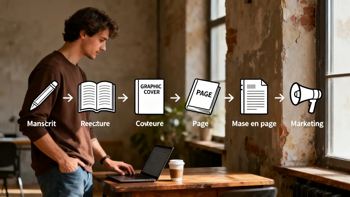 infographie des étapes pour autoedition