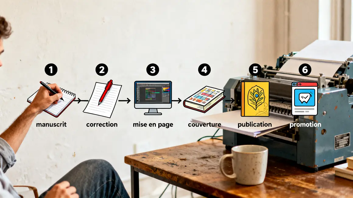 autoedition infographie etapes autoedition