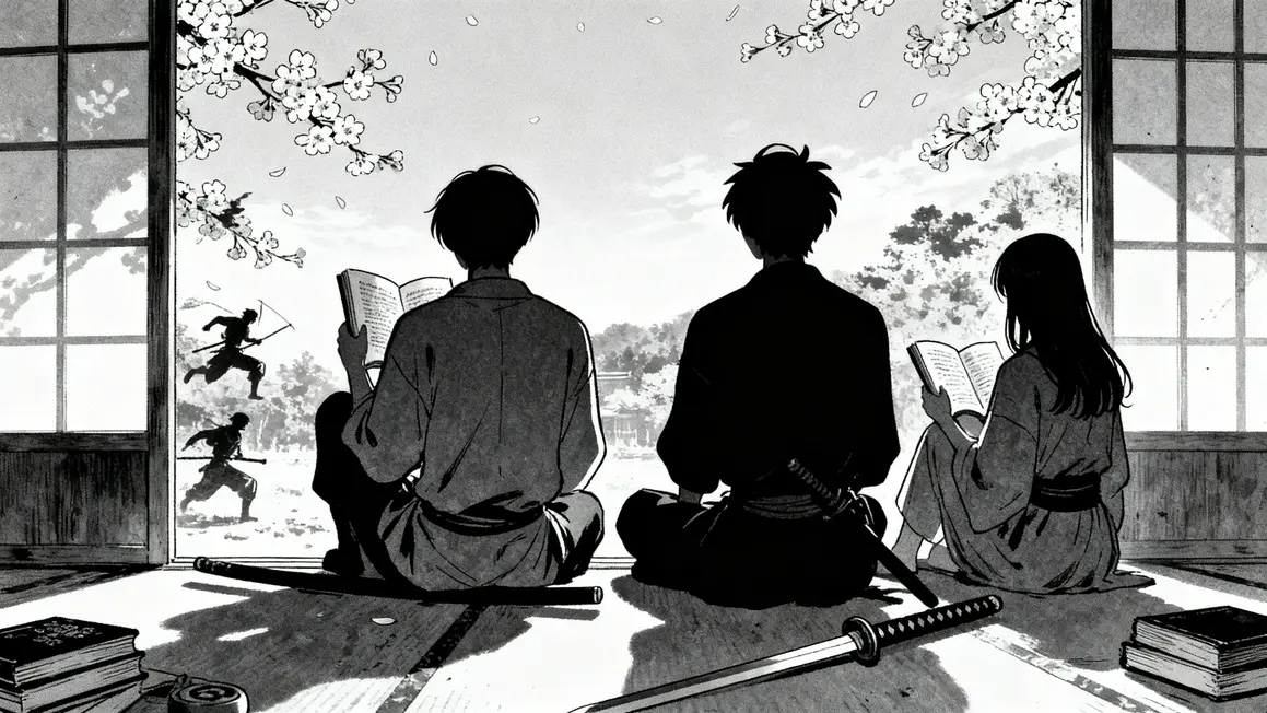 Double page noir et blanc manga indépendant culturel