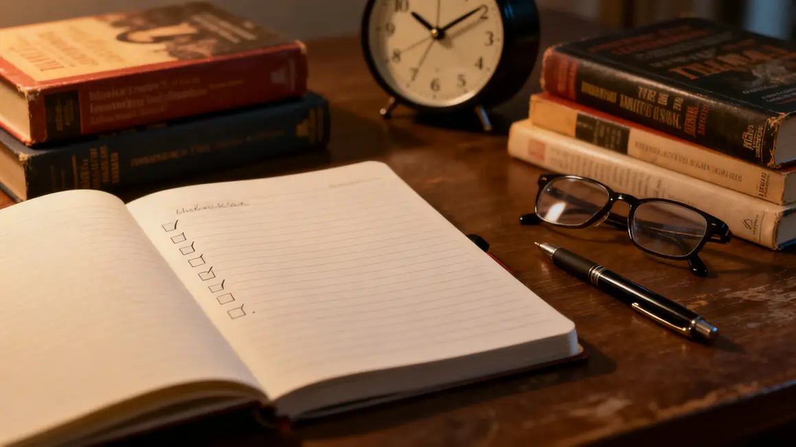 Carnet checklist gestion temps livres BookTok