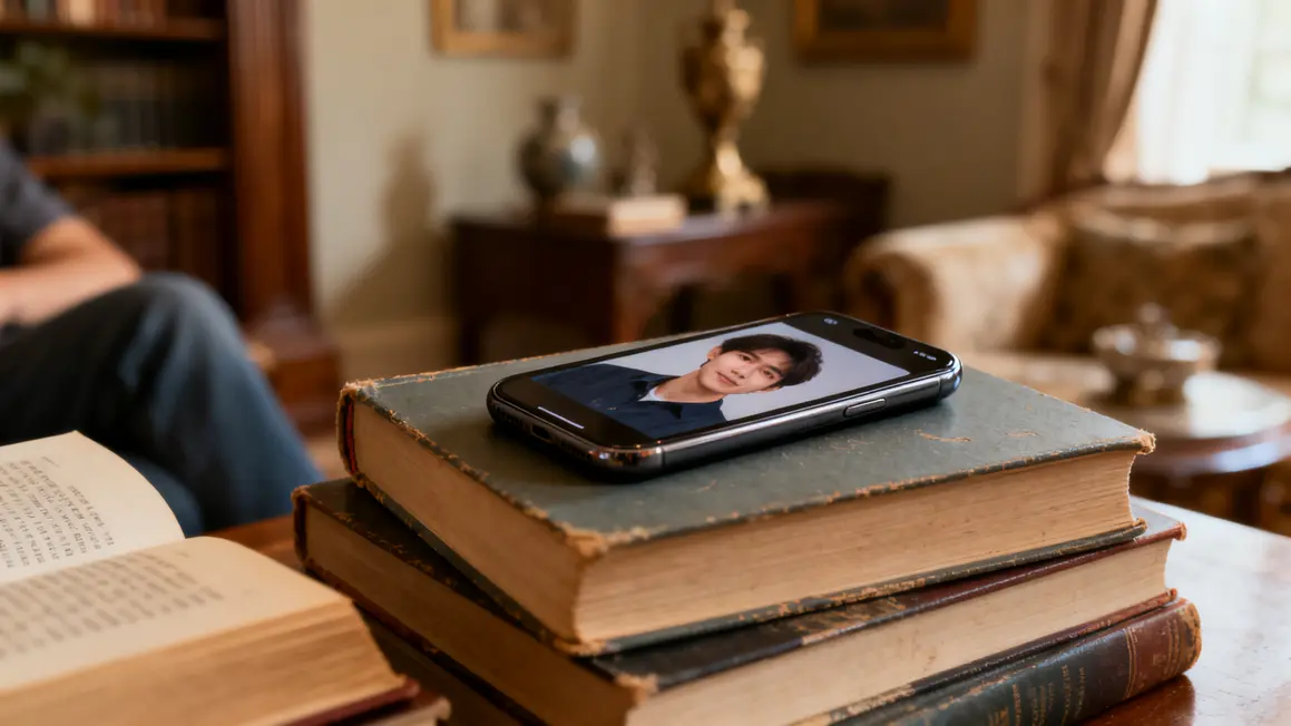 Profil TikTok BookTok mobile pile de livres ambiance lecture