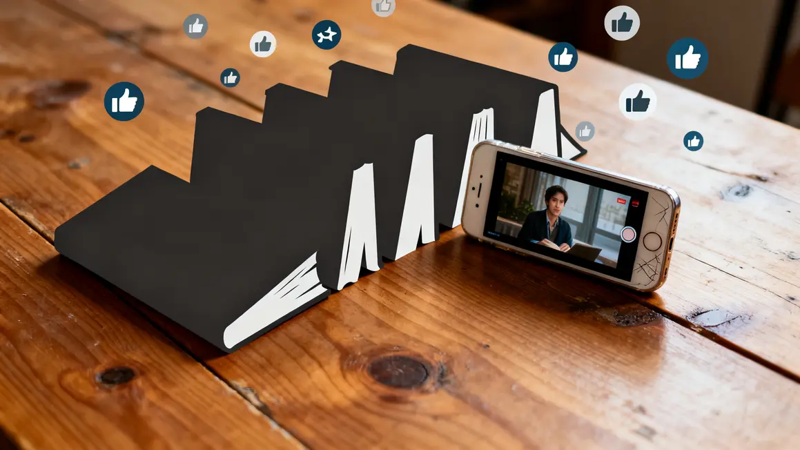 Livres, smartphone, partages BookTok