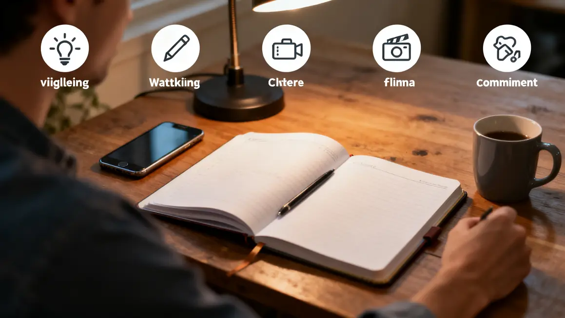 Table de travail avec agenda et carnet pour routines BookTok