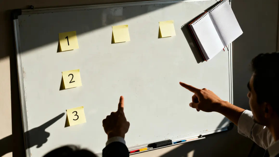 Tableau blanc post-it carnet stratégie BookTok