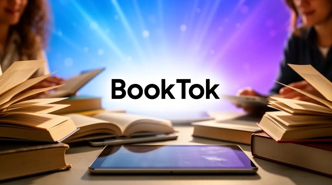 Visuel BookTok abstrait bleu-violet litterature