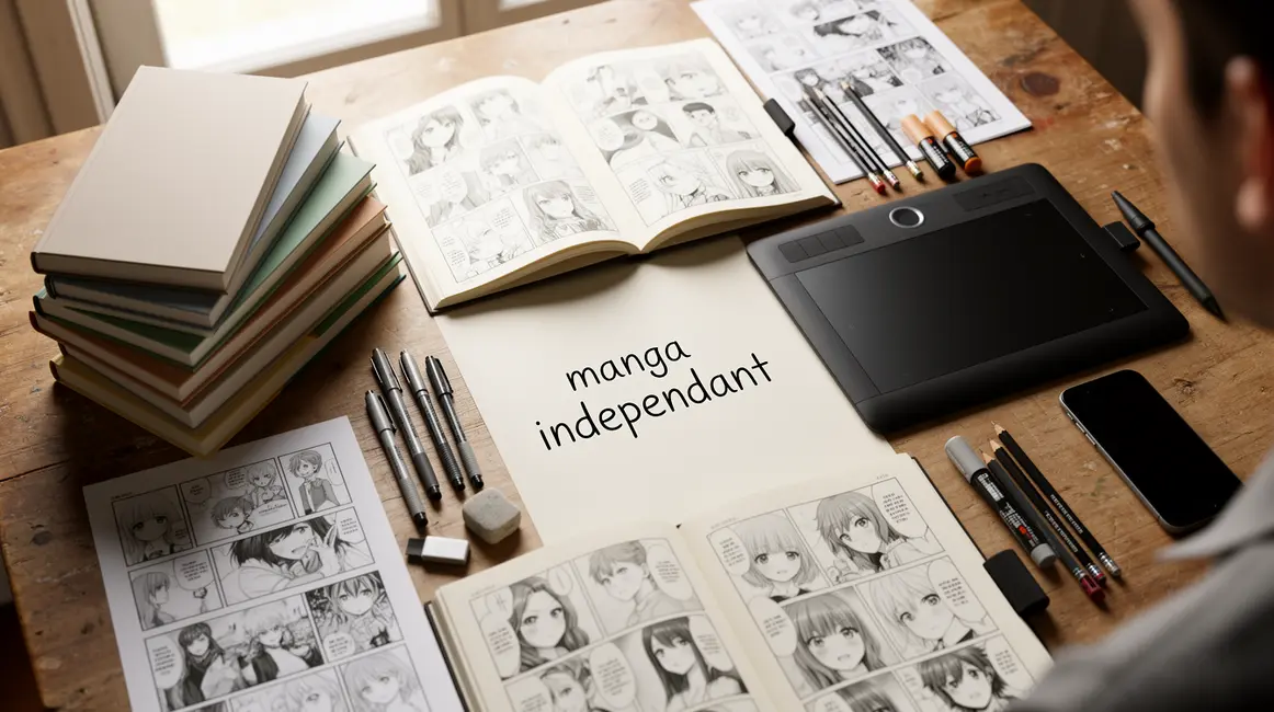 table travail manga independant outils creatifs