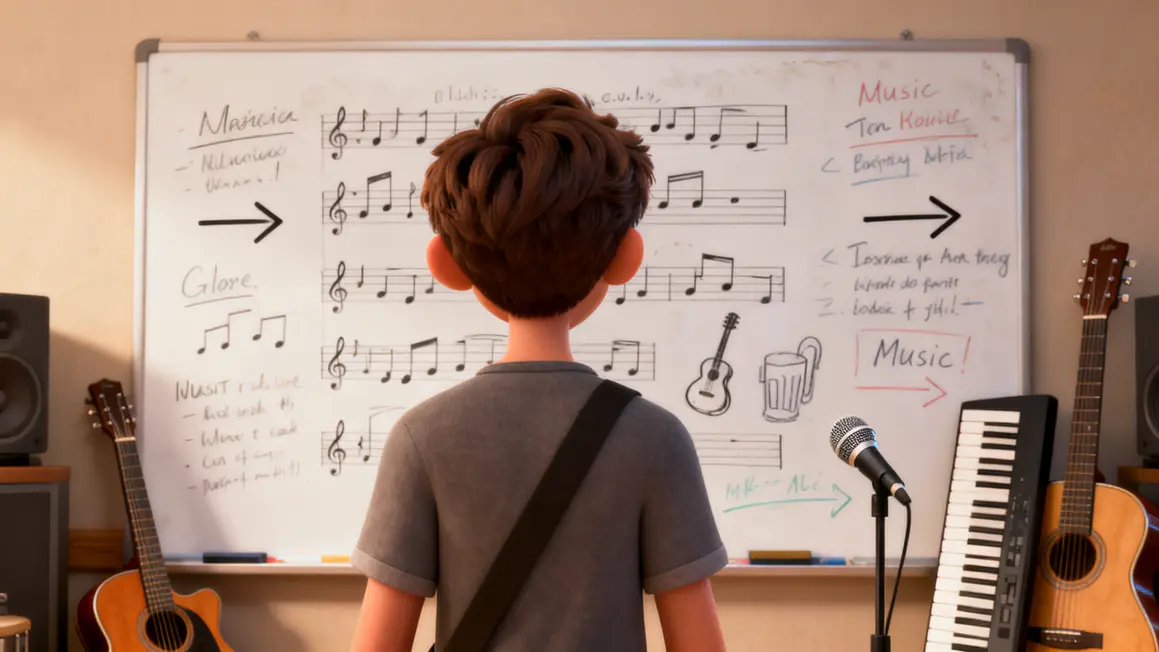 Tableau notes genres instruments projet musical