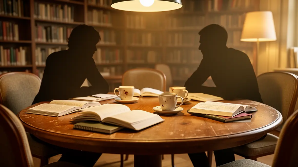 club de lecture en bibliotheque ambiance conviviale