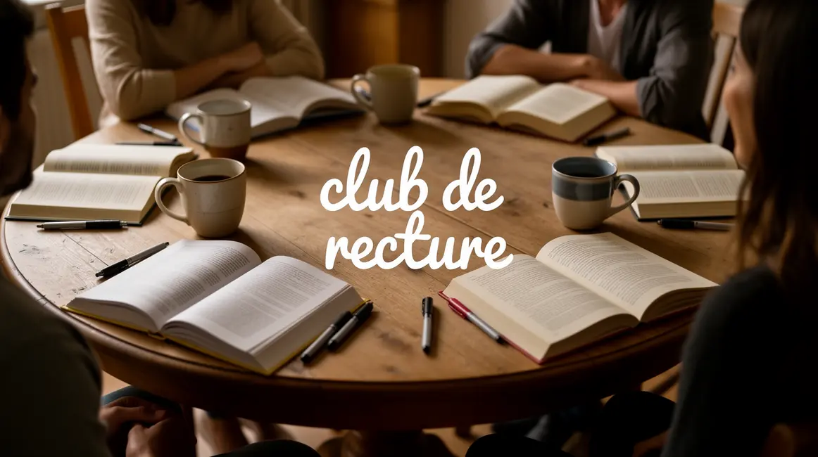 club de lecture table ronde ambiance chaleureuse