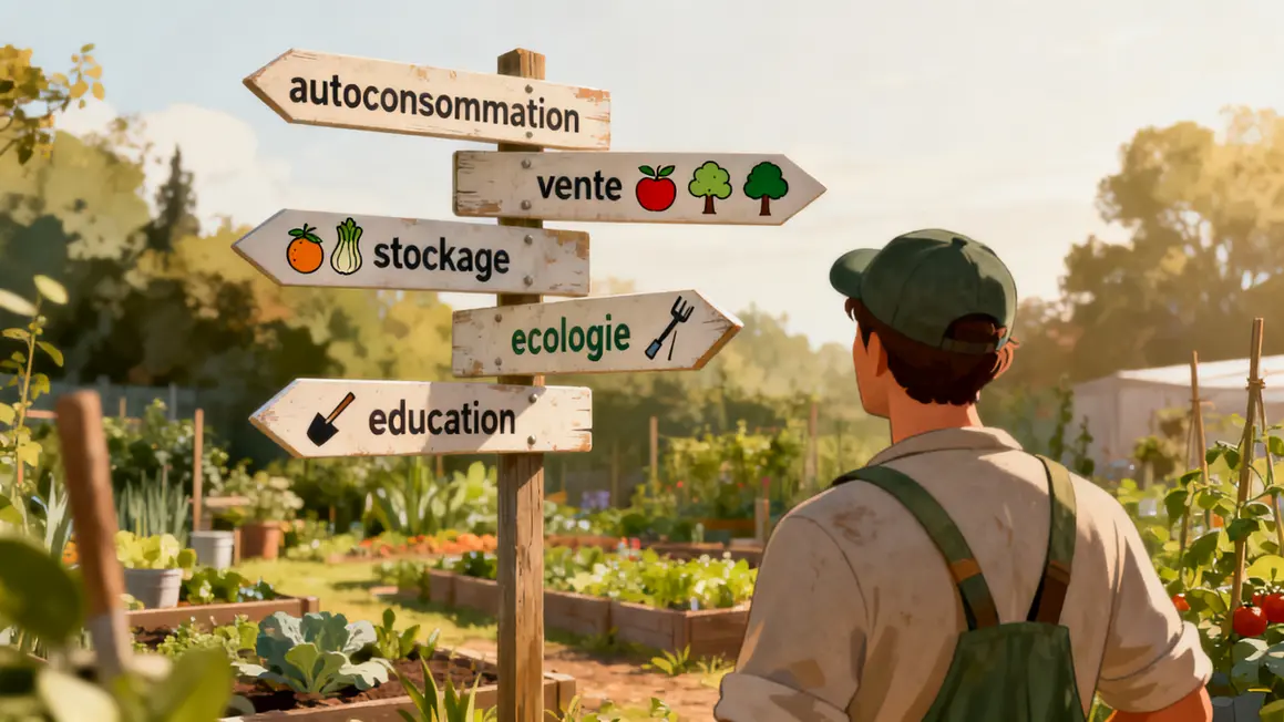 Jardinier choisit objectifs culture panneaux autoconsommation vente