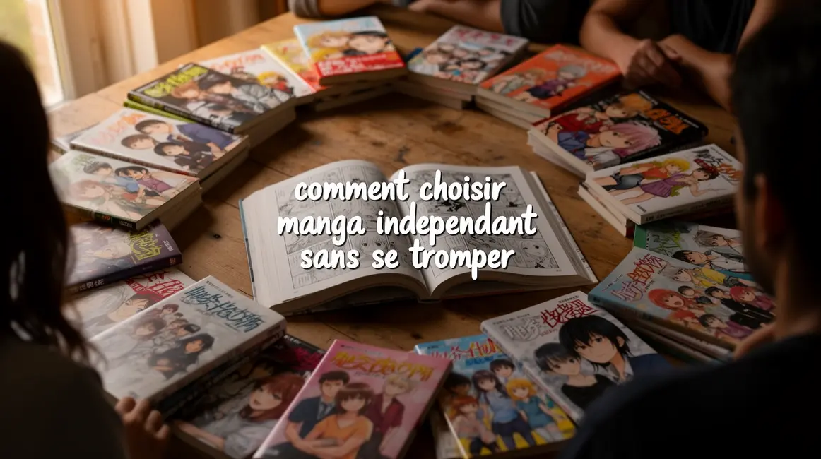 une table de mangas indépendants, lecteurs, choix optimal