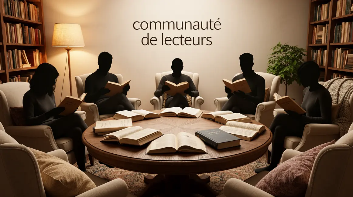 communaute de lecteurs autour de livres ambiance chaleureuse