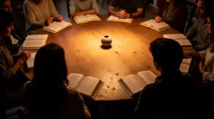 table ronde communauté lecteurs discussion choix