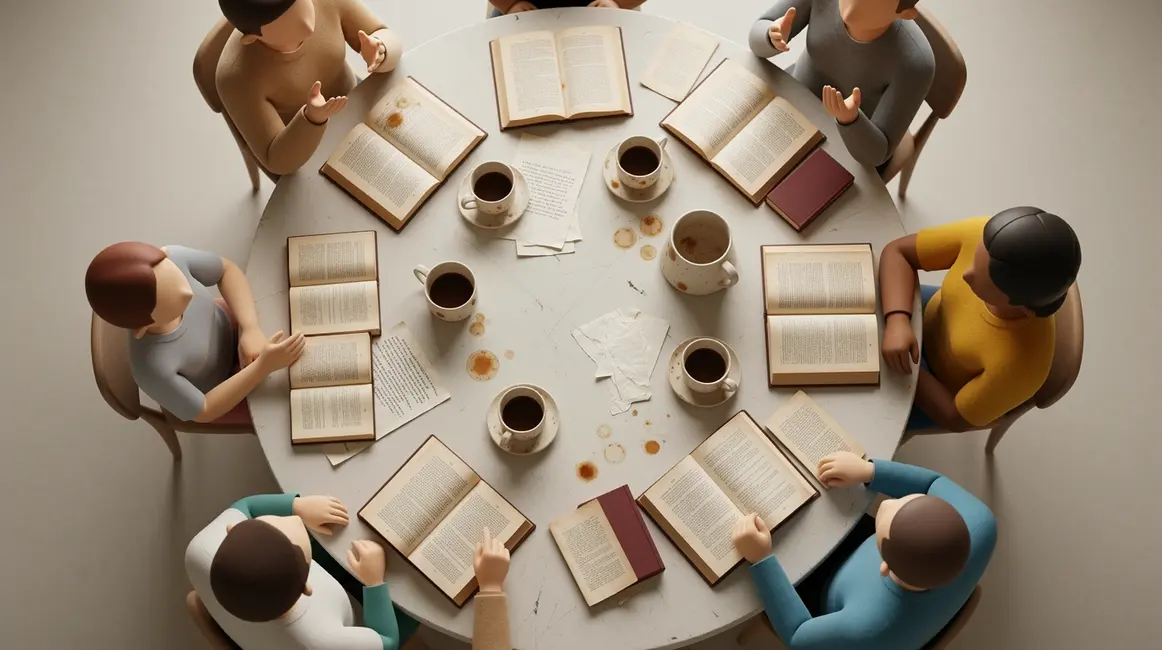 table ronde livres carnet discussion communaute lecteurs