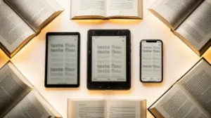 Appareils ebook sur table contemporaine