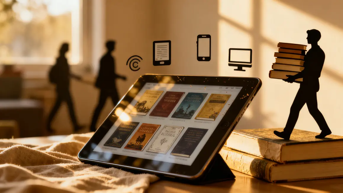 tablette affichant ebooks formats numeriques