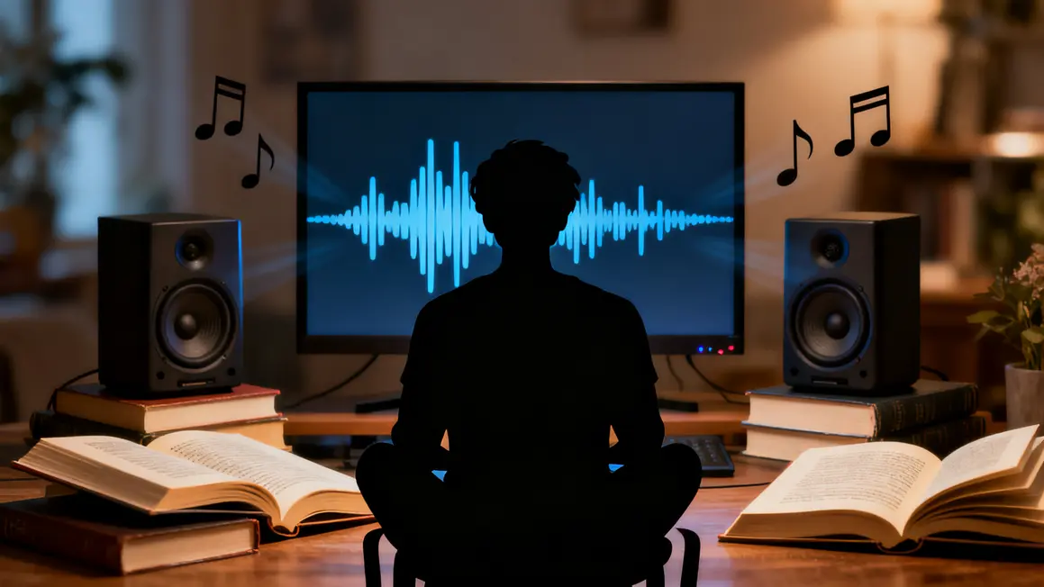 personne ecran onde sonore livres musique sans se tromper