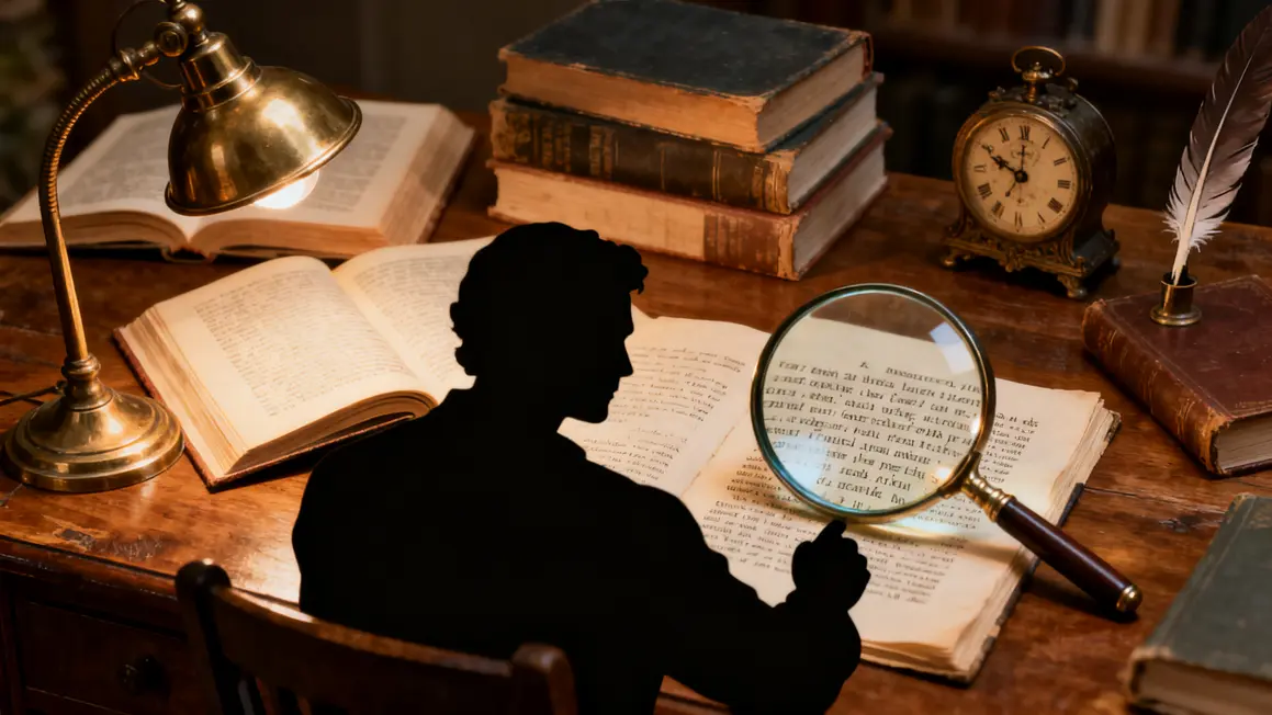 Analyse critique litteraire bureau stylisé
