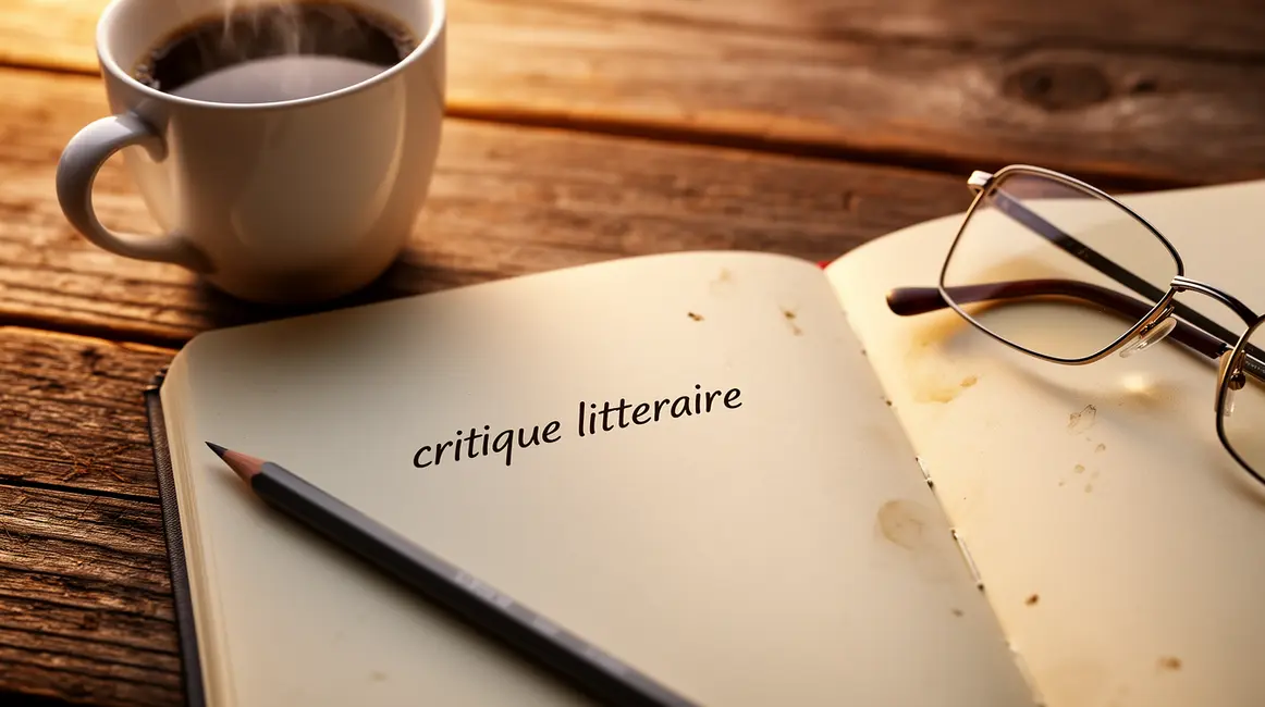 critique litteraire carnet ouvert crayon cafe