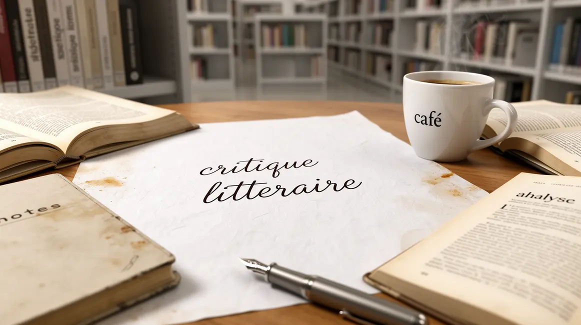 critique litteraire feuille manuscrit livres bibliotheque
