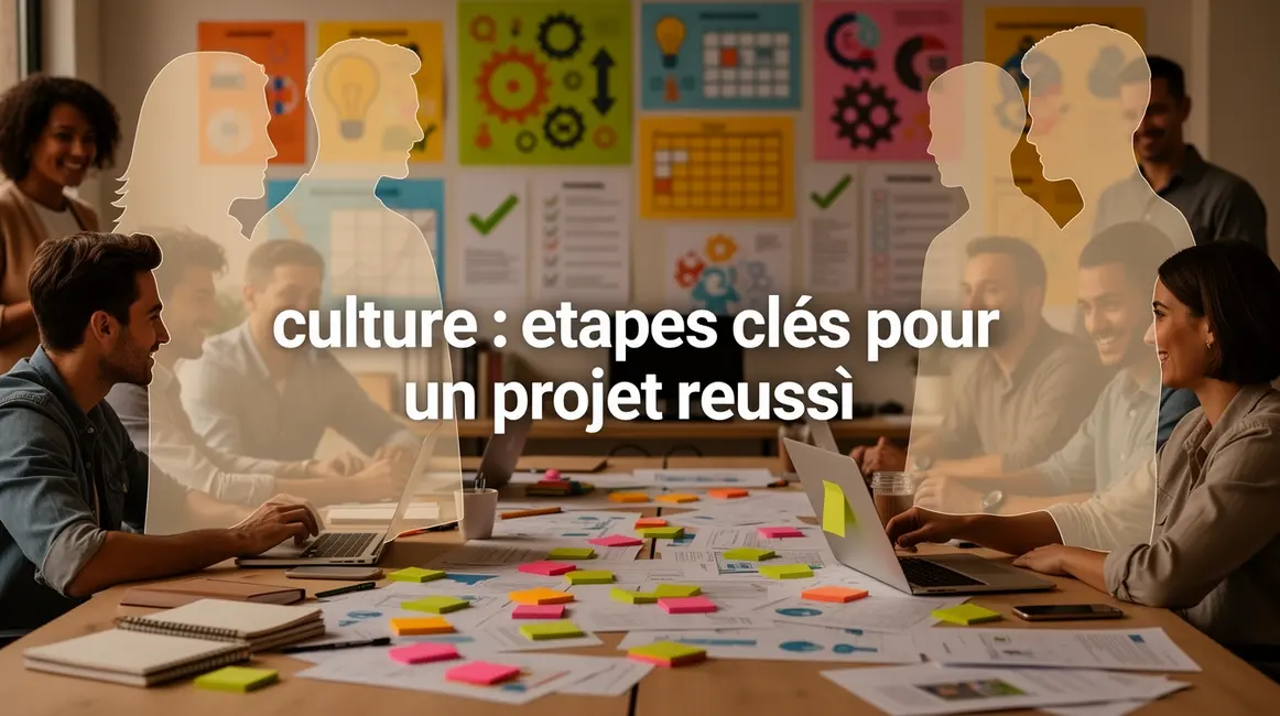 Culture etapes cles projet reussi illustration organisation equipe
