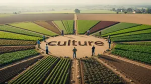 champ parcelles options culture vue plongeante