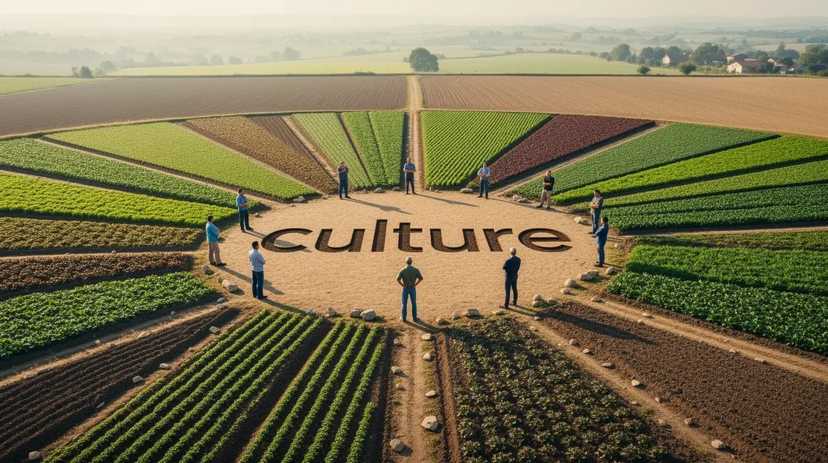 champ parcelles options culture vue plongeante