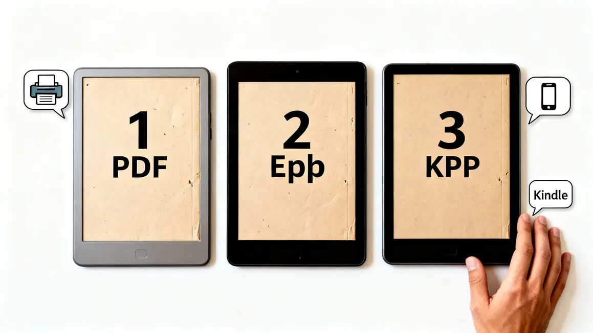 Tablettes formats ebook PDF ePub KPF en 2026