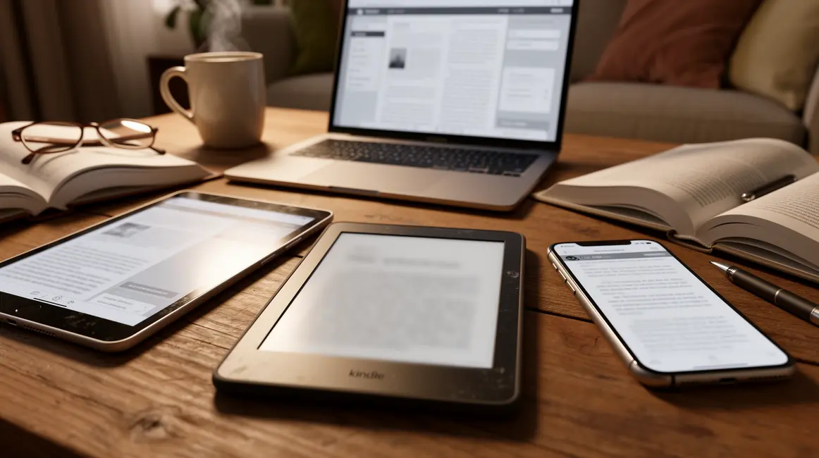 Centre liseuse ebook 2026 avec livres numeriques autour