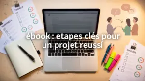 ebook etapes cles projet reussi vue dessus bureau