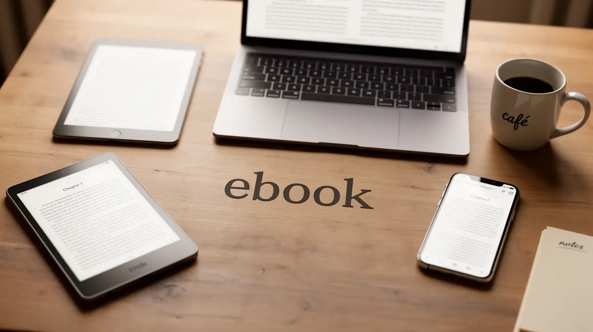 ebook ouvert sur liseuse tablette smartphone ordinateur