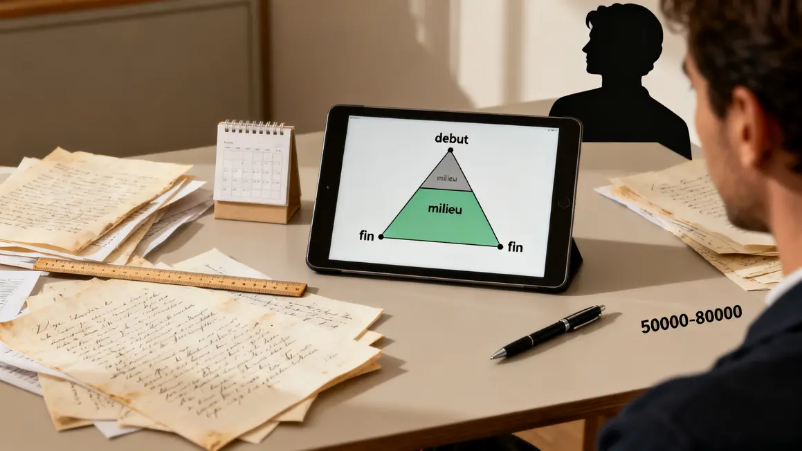 pages manuscrit format-debut-milieu-fin organisation budget