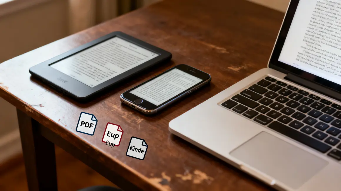 trois appareils ebook liseuse smartphone ordinateur