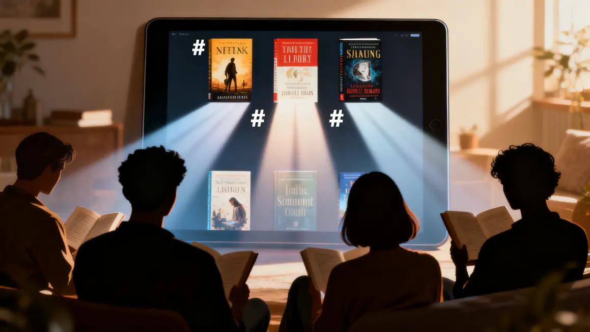 Lecteurs devant tablette BookTok