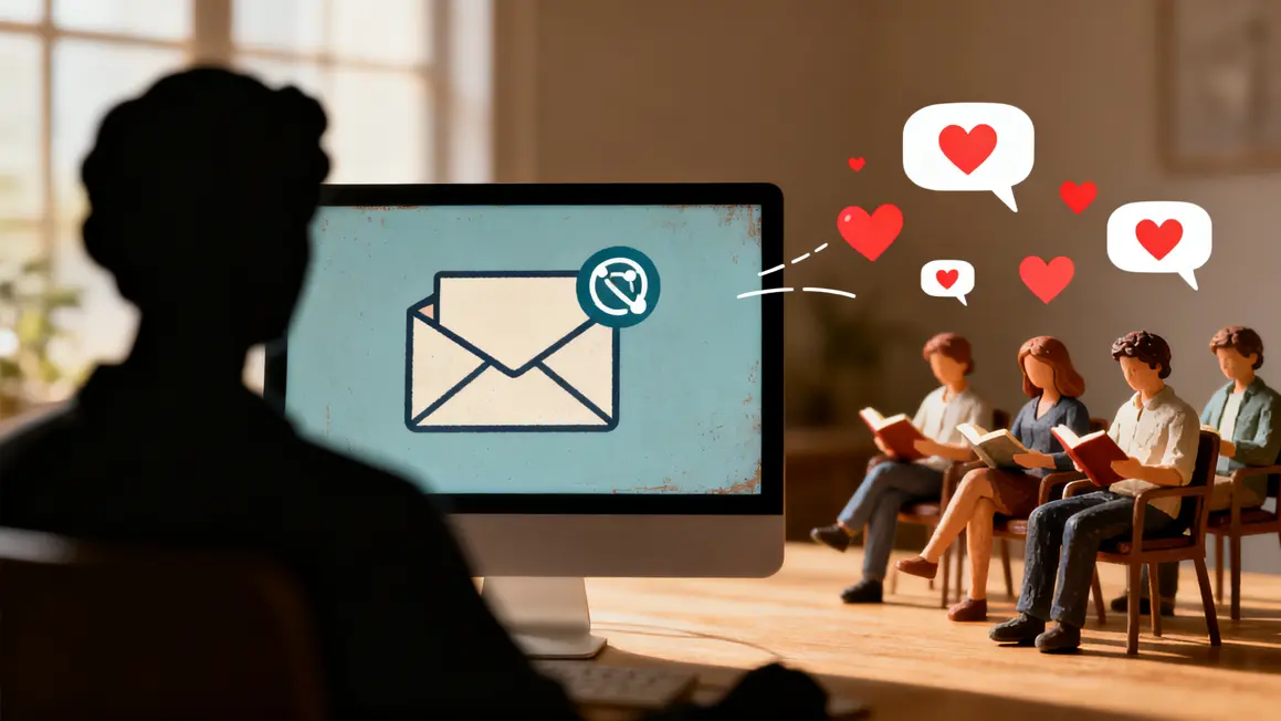 newsletter auteur connexion lecteur ordinateur silhouette