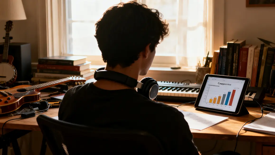 personne bureau musique concentration détente tableau comparatif